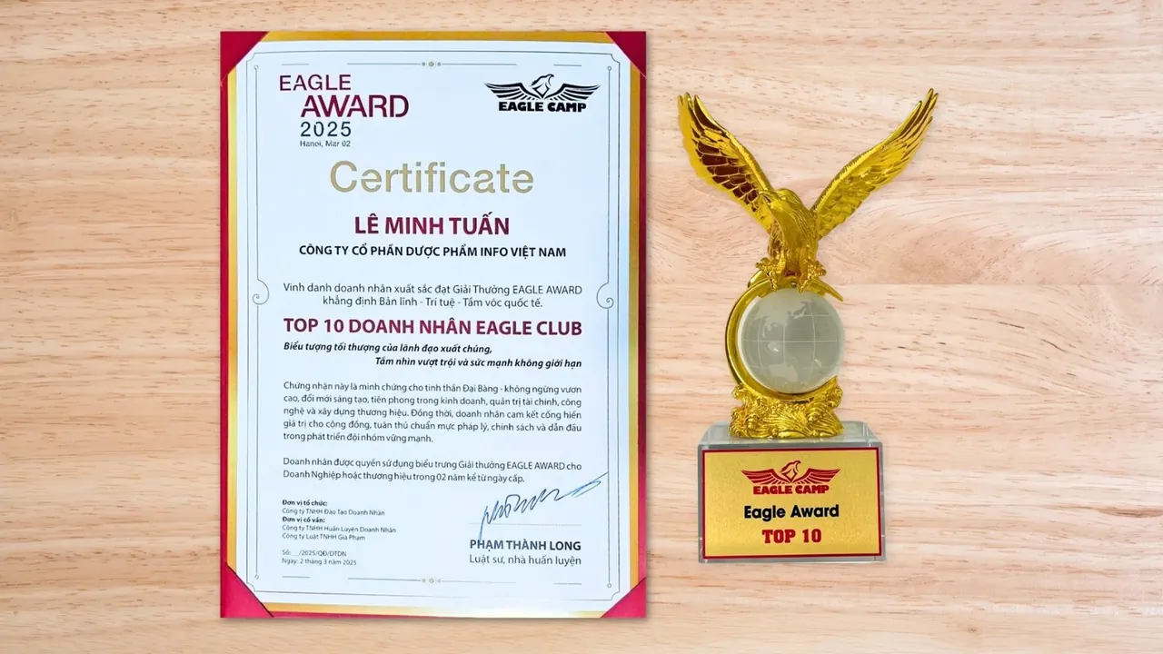 Cúp đại bàng vàng và chứng nhận